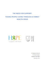 "HOPE: Young people living through a family health crisis" book cover