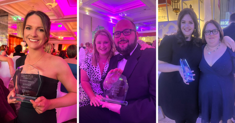 Pictured Left to Right: Award winners Grace McAleer, Nathan Weir and Lois Gaffney