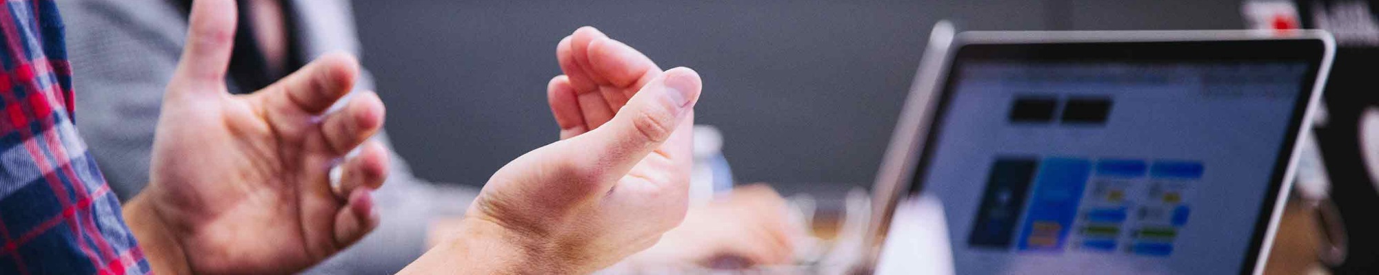 close up of hands of someone speaking