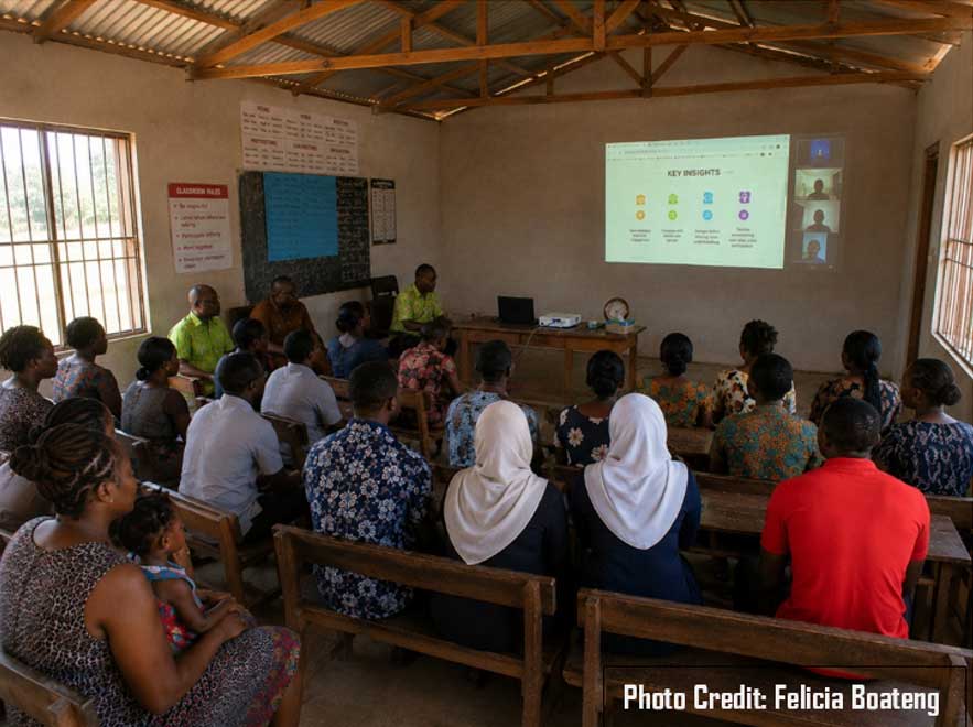 a teaching workshop in a Ghanaian classroom