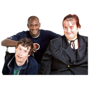 3 people together smiling at the camera