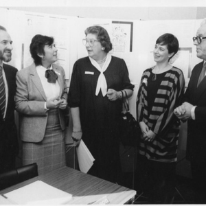 A group of people stood together