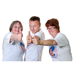 Thumbs up with 3 people