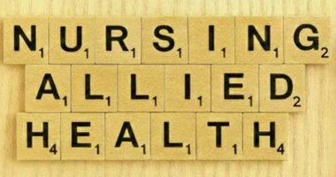Scrabble pieces reading Nusring Allied Health