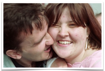 A couple close to each other