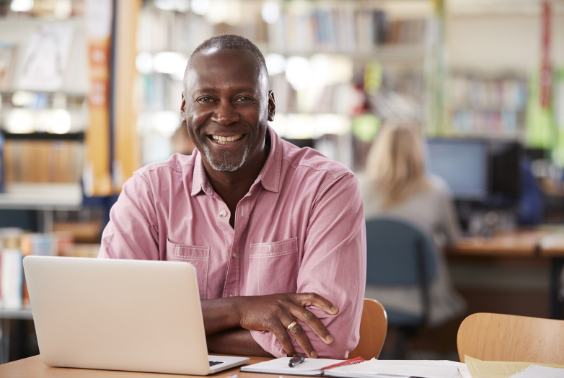 Man using a laptop