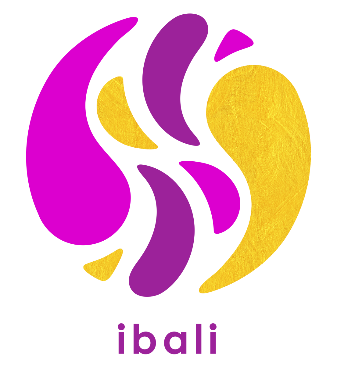 Group logo for Ibali, a circle containing yellow and purple swirls
