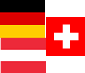 Flags of Germany, Austria and Switzerland