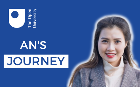Picture of An Nyugen with the OU logo and the heading An's journey