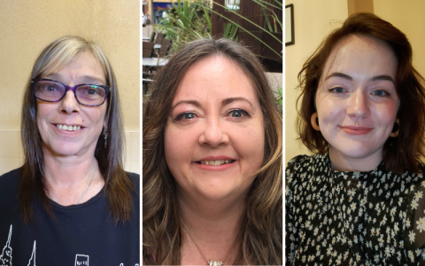 Portraits of the award winners. Left to right: Charon, Nichola and Imogen