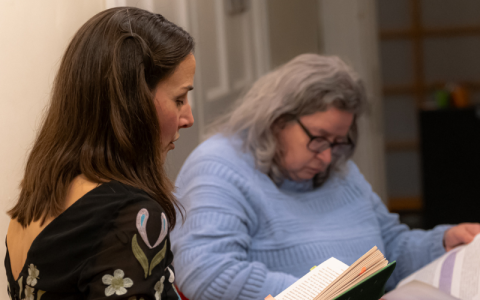 Reading from the Empathy Fix at its launch event