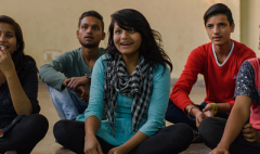 Young people learning about comprehensive sexuality education