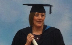 Trish Bowen receiving her Diploma