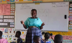 teacher in a classroom
