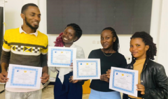 Young people with diplomas